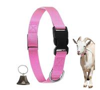 Goat Collars, Adjustable Nylon Collar with Bell, Pet Accessories Quick Release Buckle Clear Sound for Small Animals Cattle Sheep