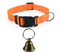 Goat Collars with Bells, Adjustable Nylon Pet Collar & Anti-Lost Loud Bronze Grazing Copper Bells Accessories for Small Farm Animal Sheep Cow Goat