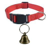 Goat Collars with Bells, Adjustable Nylon Pet Collar & Anti-Lost Loud Bronze Grazing Copper Bells Accessories for Small Farm Animal Sheep Cow Goat