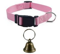 Goat Collars with Bells, Adjustable Nylon Pet Collar & Anti-Lost Loud Bronze Grazing Copper Bells Accessories for Small Farm Animal Sheep Cow Goat
