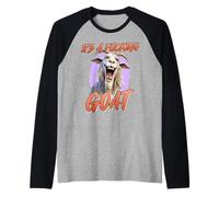 Goat Costume IT'S A FUCKING GOAT Funny Goat Raglan Baseball Tee