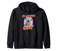 Goat Costume IT'S A FUCKING GOAT Funny Goat Zip Hoodie