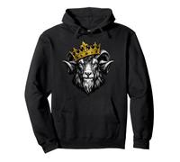 Goat Crown King Greatest Of Funny Goat Crowned Pullover Hoodie