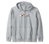 Goat Cute Animal Lover Spooky Fall Halloween Graphic Zip Hoodie