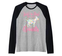 Goat Design for Women Girls Pygmy Goat Farmer Goat Lover Raglan Baseball Tee