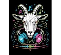 GOAT DJ: A Cute Patterned Composition Notebook & Journal with Wide Ruled Pages for Playlist Ideas, Gig Prep, and Mix Logs