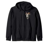 Goat Domestic Wild Goat Ibex Goat Love Cute Goats Zip Hoodie