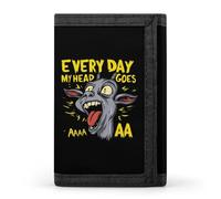 Goat Everyday My Head Goes Cloth Wallet Card with Holder Trifold Pocket Slim Wallets