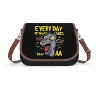 Goat Everyday My Head Goes Leather Crossbody Bags for Women Messenger Handbag Purse Shoulder Bag
