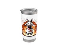 Goat Explosion Funny Goat Crazy Simulator Animal Fun Baa Stainless Steel Insulated Tumbler