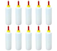 Goat Feeder 10 Pack Goat Feeder Bottles 400ml, Baby Bottle With Bite-resistant Nipple & Clear Measurement Marks For Lambs, Puppies, Livestock Feeding