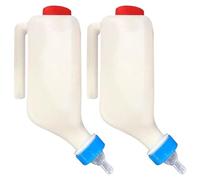 Goat Feeder Bottles - 2 Pack Lamb Nursing Equipment, Upside-down Breeding Nurse Tool, Ergonomic Scaled Feeding Pet Accessory, Durable ABS Material Supplies, For Sheep Puppy Cow Small Farm Animals