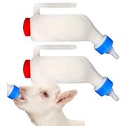 Goat Feeding Bottles | Two Bottles for Lamb Feeding, Animal Breeding Accessory with Ladder and Handle for Goats Cows Sheep Puppies