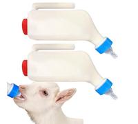 Goat Feeding Bottles - Two Bottles for Lamb Feeding, Pet Breeding Tool with Ladder and Handle for Small Animals Puppies Cows Sheep