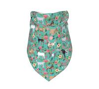 Goat Floral Goat Floral Farm Animals Floral Nigerian Dwarf Goat Boer Goat,Bib Scarf Triangle Hood Adjustable Pet Scarf Washable Hood Suitable for Small, Medium and Large Dogs and Cats