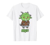 Goat Frankenstein Bruh Halloween Value Graphic T-Shirt, Men, White, XL