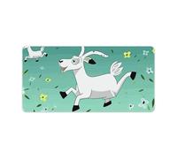 Goat Frolic Desk Mat with Stitched Edges, Rubber Mouse Mat for Keyboard Mats Non-Slip Waterproof Desk Pad Office Supplies Large Gaming Mouse Pad for Home Work
