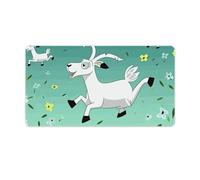 Goat Frolic Desk Mat with Stitched Edges, Rubber Mouse Mat for Keyboard Mats Non-Slip Waterproof Desk Pad Office Supplies Large Gaming Mouse Pad for Home Work