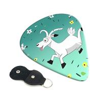 Goat Frolic Guitar Picks 6-Pack - Pick Set (0.46mm / 0.71mm / 0.96mm) Suitable For Guitar And Ukulele Playing
