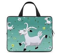 Goat Frolic Laptop Sleeve Ultra-Thin, Lightweight & Waterproof 15inch Laptop Bags, Durable Neoprene Material, Portable Protective Computer Bag with Hand Strap