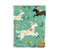 Goat Frolic Print 13-inch Laptop Sleeve, Slim Shockproof Insertion Design Leather Laptop Case for Office, School, Travel