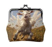 Goat Frolic print Coin Purse Small Change Purse Card Holder Coin Pouch Small Wallet for Women and Men, Black, One Size, Vintage, Black, One Size, Vintage