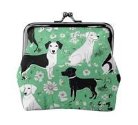 Goat Frolic Print Print Coin Purse for Men Women Leather Kiss Lock Small Pouch Coin Wallet