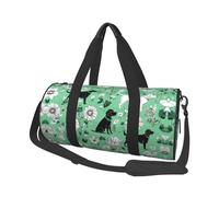 Goat Frolic Print Round Duffel Bag, Canvas Overnight Travel Tote Bag, Waterproof and Tear-Resistant.Foldable Weekend Travel Bag