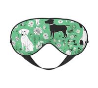 Goat Frolic Print Sleep Mask Silk Eye Cover Soft Satin Blindfold Elastic Strap Night Eyeshade Travel Nap for Women Men