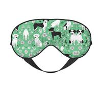 Goat Frolic Print Sleep Mask Silk Eye Cover Soft Satin Blindfold Elastic Strap Night Eyeshade Travel Nap for Women Men