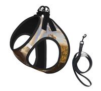 Goat Frolic Print Small Dog Harness with Leash Set, No Escape Easy Walk Puppy Harnesses for Training Walking