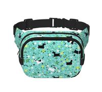 Goat Frolic Print Stylish and Practical Waist Bag,Adjustable,Perfect for Travel,and Outdoor Activities