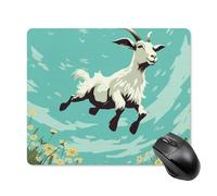 Goat Frolic Square Mouse Pad Portable Computer Mousepad with Non-Slip Rubber Base 18 * 22cm Ultra-Thin Gaming Mouse Mat for Computer Laptop Office Desk Accessories