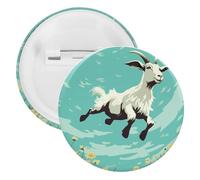Goat Frolic Tinplate Badge Personalized Round Brooch Large Craft Button Suitable for Teachers, Nurses, Doctors, Staff, Party Gift Accessories, style, 20PCS