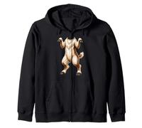Goat Fun Graphic Cool Stylish Goat Halloween Costume Zip Hoodie