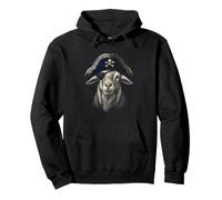 Goat Funny Animal Lover Pirate Goat Aesthetic Graphic Pullover Hoodie