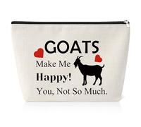 Goat Gifts for Women Makeup Bag Goat Themed Gifts Animal Lover Gifts for Women Christmas Birthday Presents for Girl Best Friend Sister Daughter Granddaughter Goat Lover Gift Travel Makeup Pouch