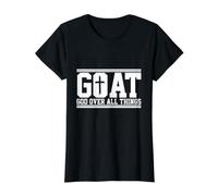 Goat God Over All Things Christian Faith Jesus Value Graphic T-Shirt