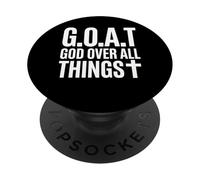 GOAT God Over All Things Cross Typography PopSockets Adhesive PopGrip
