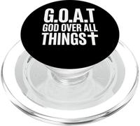 GOAT God Over All Things Cross Typography PopSockets PopGrip for MagSafe