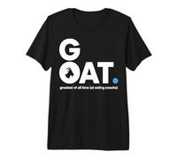 Goat Greatest All time at Eating Snacks Premium T-Shirt