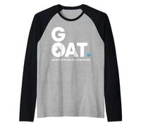 Goat Greatest All time at Eating Snacks Raglan Baseball Tee