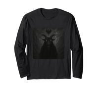 Goat Grim Reaper Cloak Scary Horror Heart Halloween Long Sleeve T-Shirt