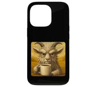 Goat Grumpy Coffee Morning Humor Wildlife Tired Mug Case for iPhone 13 Pro
