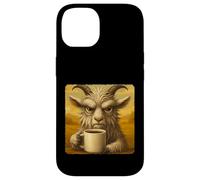 Goat Grumpy Coffee Morning Humor Wildlife Tired Mug Case for iPhone 14