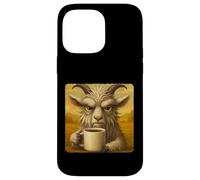 Goat Grumpy Coffee Morning Humor Wildlife Tired Mug Case for iPhone 14 Pro Max