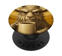 Goat Grumpy Coffee Morning Humor Wildlife Tired Mug PopSockets Adhesive PopGrip