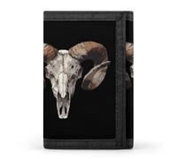 Goat Head Death Metal Funny Trifold Wallets with ID Credit Card Slot