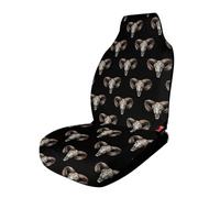Goat Head Death Metal Stylish Car Seat Covers Non-Slip Universal Fit Front Seats Protector for SUV Truck