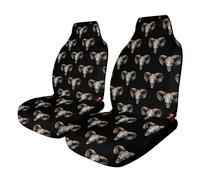 Goat Head Death Metal Stylish Car Seat Covers Non-Slip Universal Fit Front Seats Protector for SUV Truck